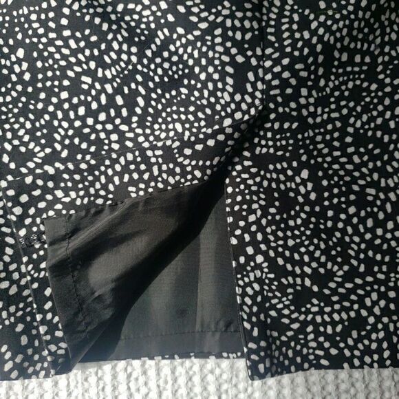 Liz Claiborne Women's Size 12 Pencil Skirt Lined Black White Cotton Blend - Picture 8 of 10